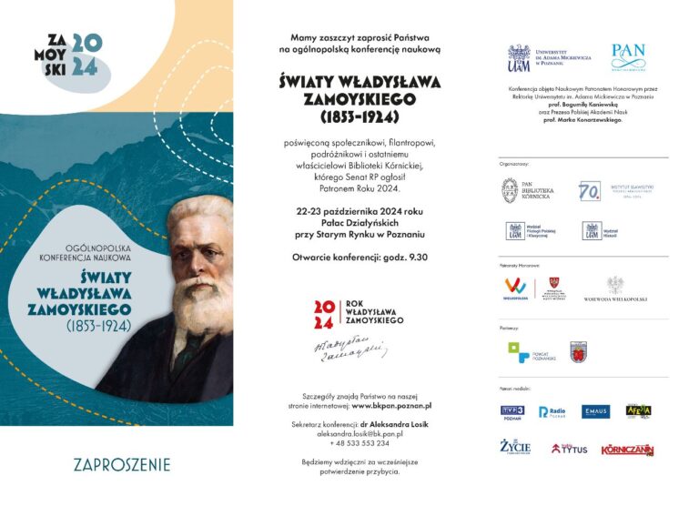 Konferencja naukowa „Światy Władysława Zamoyskiego (1853-1924)”